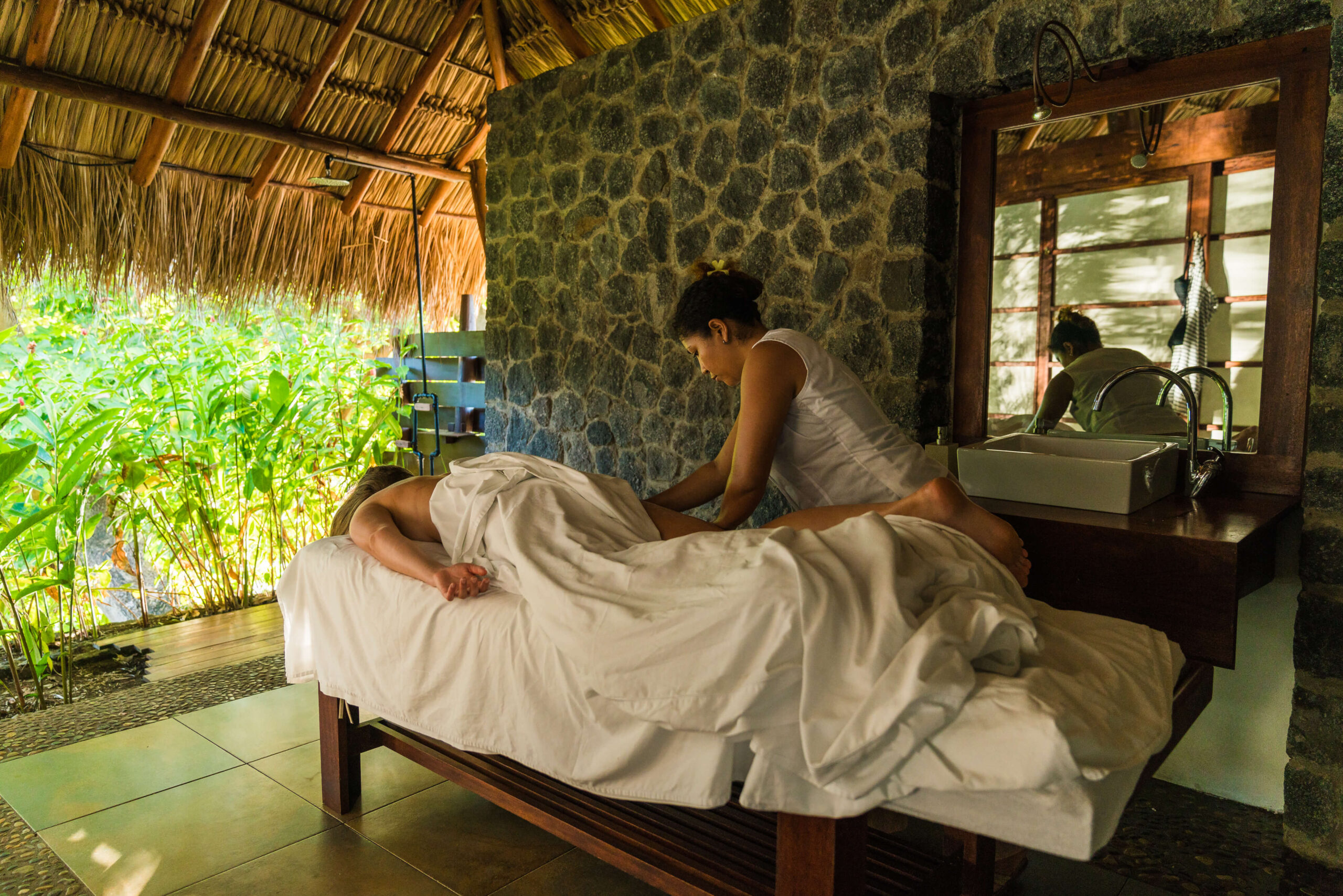 Open-air spa massage pavilion, Jicaro Island Ecolodge, Lake Nicaragua, Granada, Nicaragua