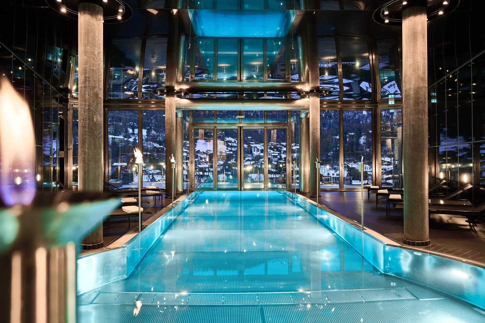 Spa indoor pool at The Omnia, Zermatt, Switzerland