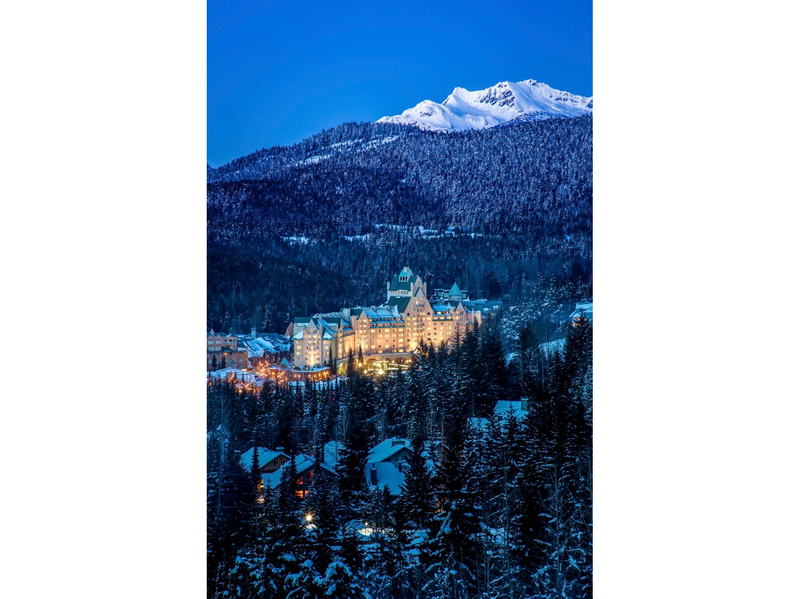 A guest room at Fairmont Chateau Whistler, British Columbia, Canada