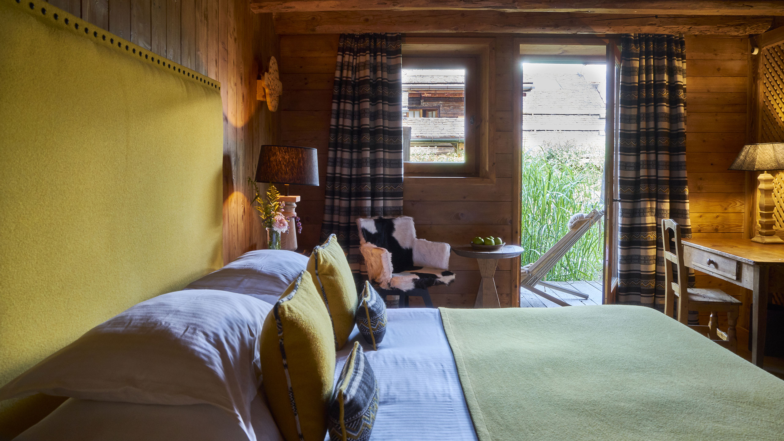 A guest room at Les Fermes de Marie, Megève, France