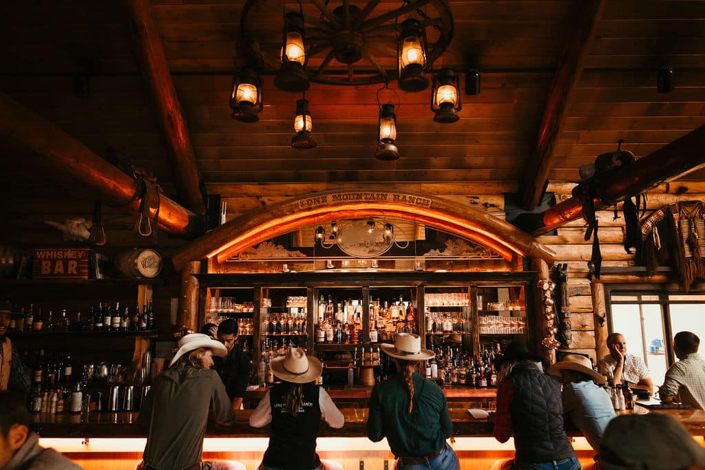 Saloon interior, Lone Mountain Ranch, Big Sky, USA