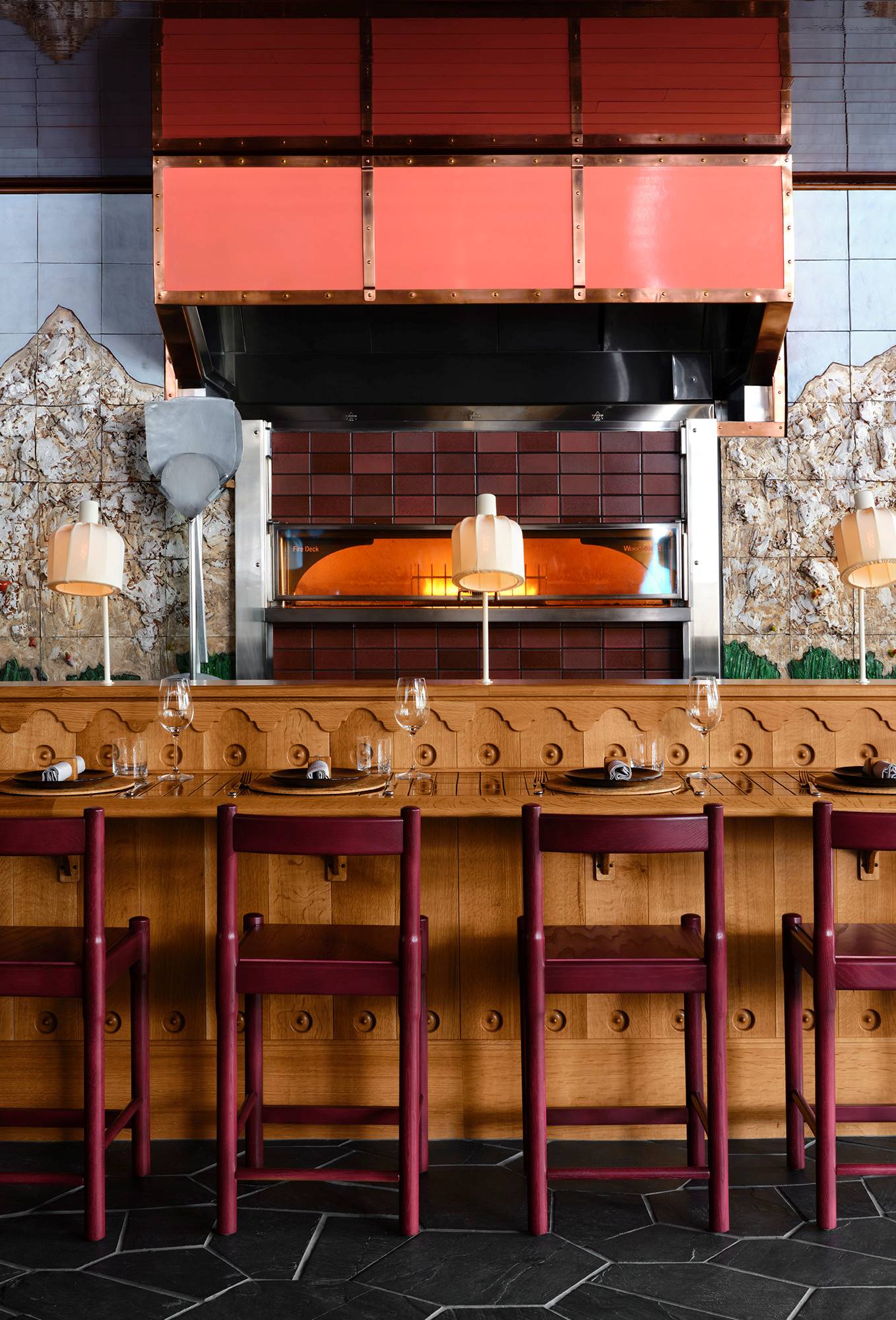 Corsa restaurant bar interior, Caldera House, Teton Village, USA