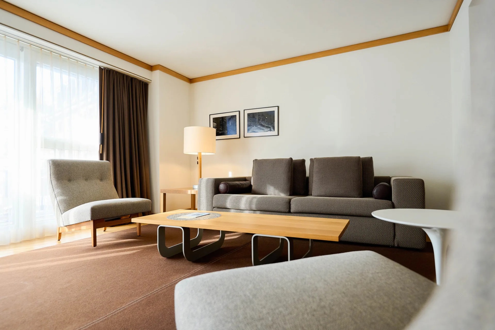 Matterhorn Suite sitting area at The Omnia, Zermatt, Switzerland