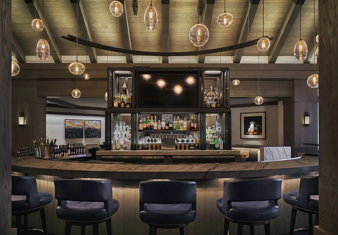 Alpenglow lounge at Montage Big Sky, Big Sky, USA