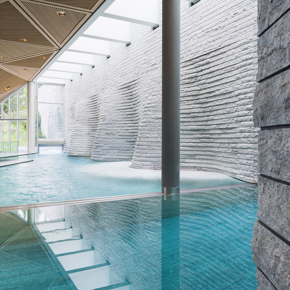 Spa pool at Tschuggen Grand Hotel, Arosa, Switzerland