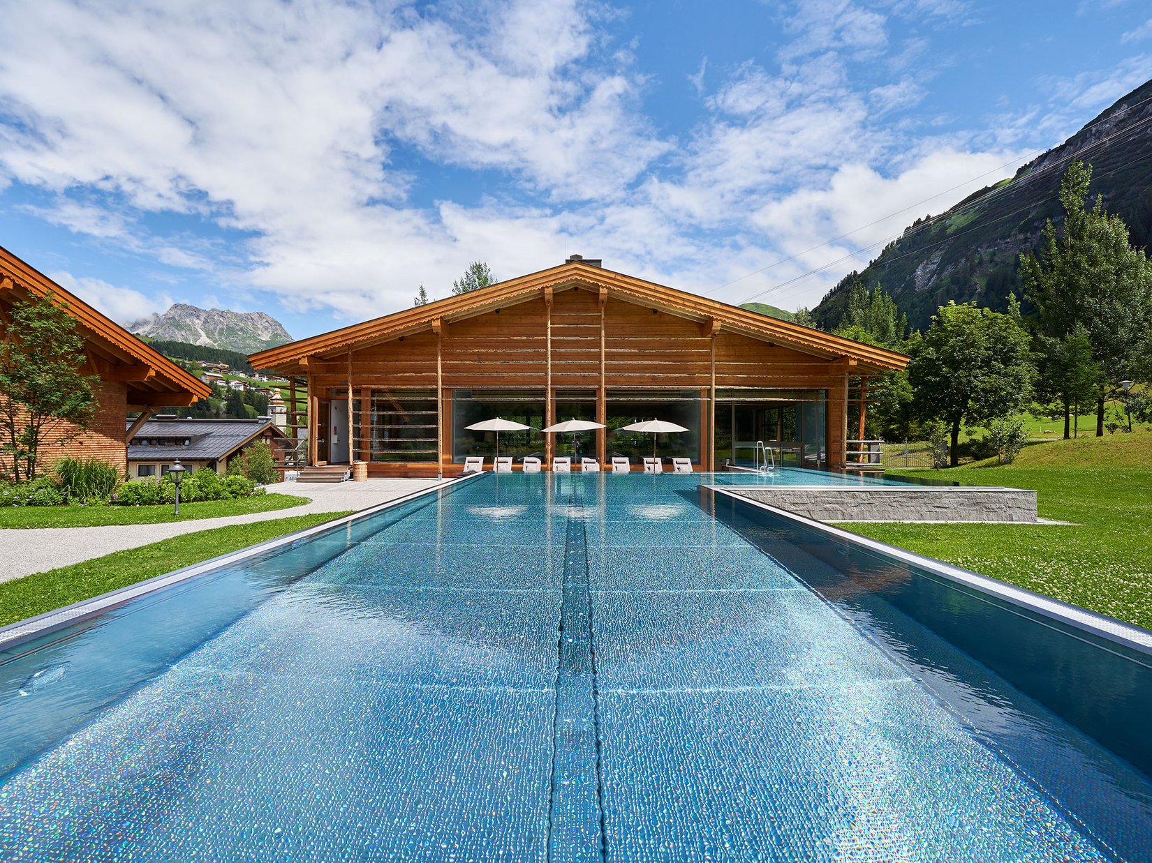 Outdoor pool at Post Lech Arlberg