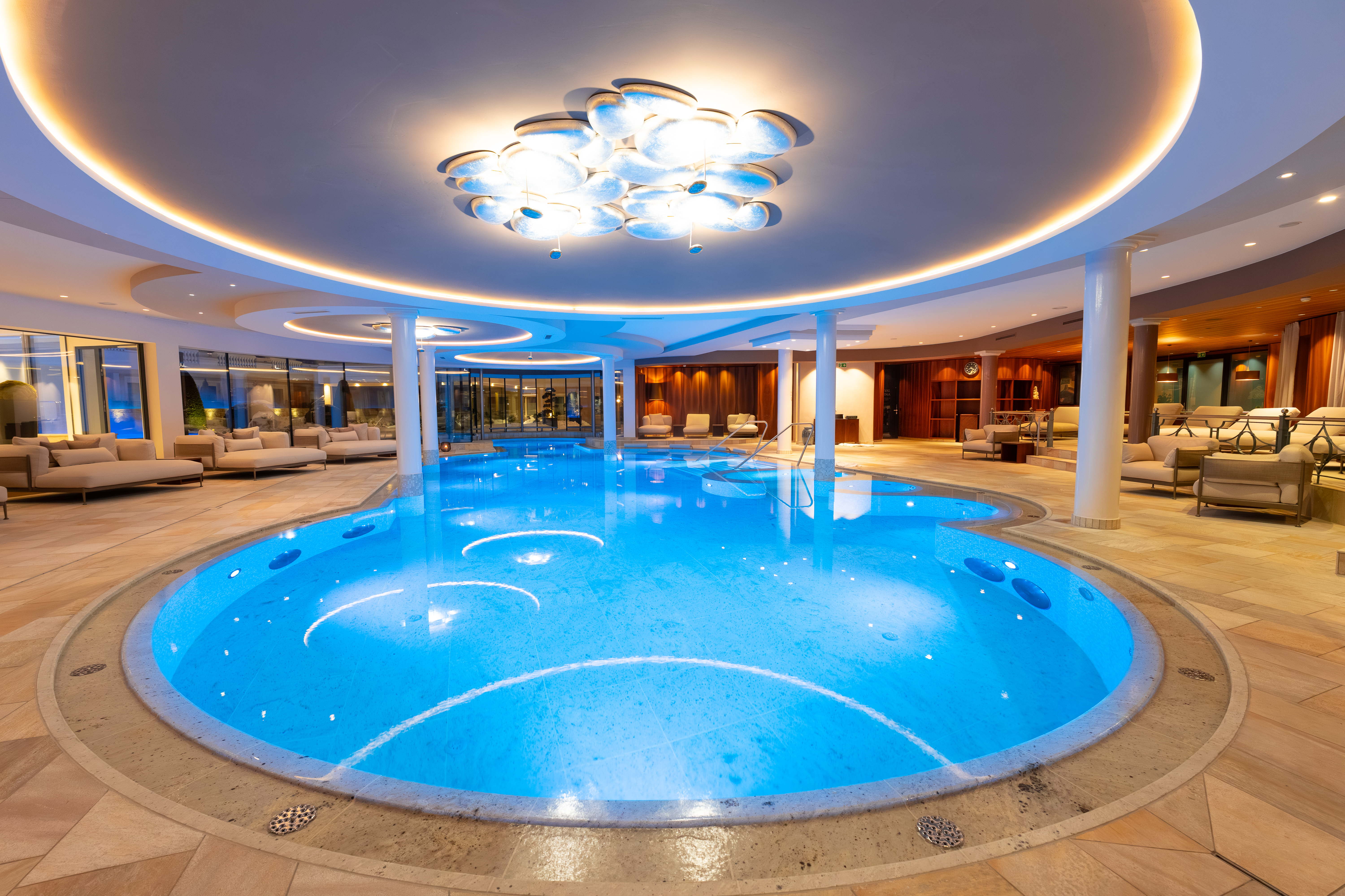 Indoor swimming pool, Trofana Royal, Ischgl, Austria