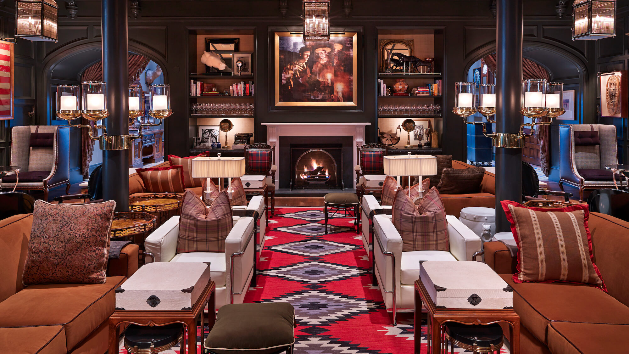 The Living Room lounge at Hotel Jerome, Aspen, USA