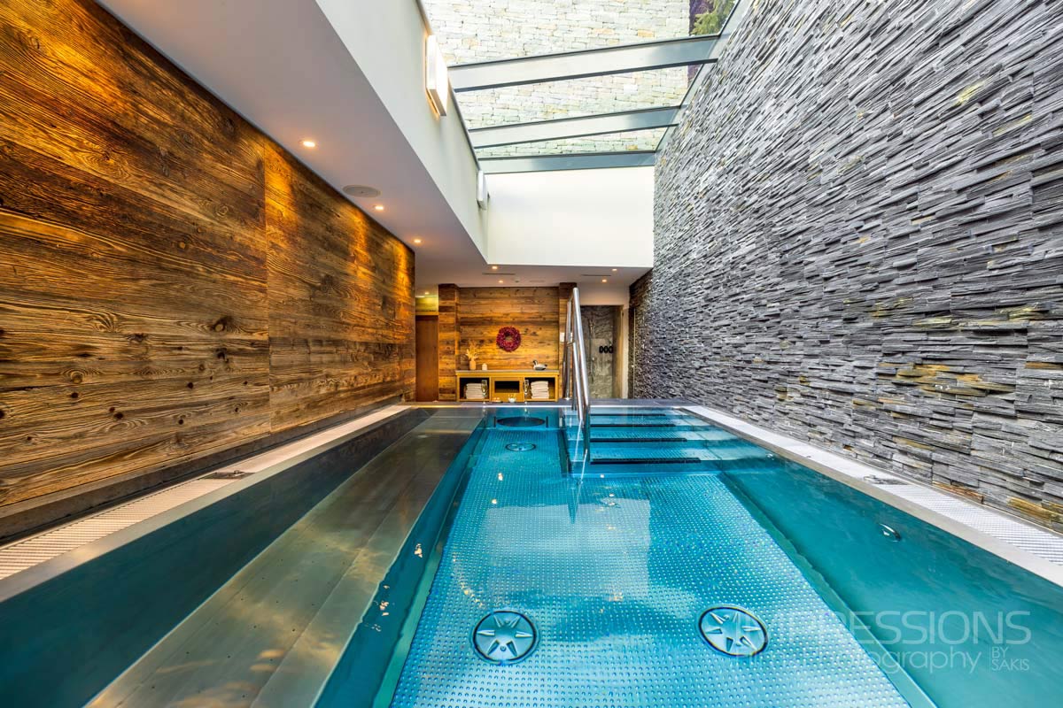 Indoor spa pool at The Capra, Saas-Fee, Switzerland