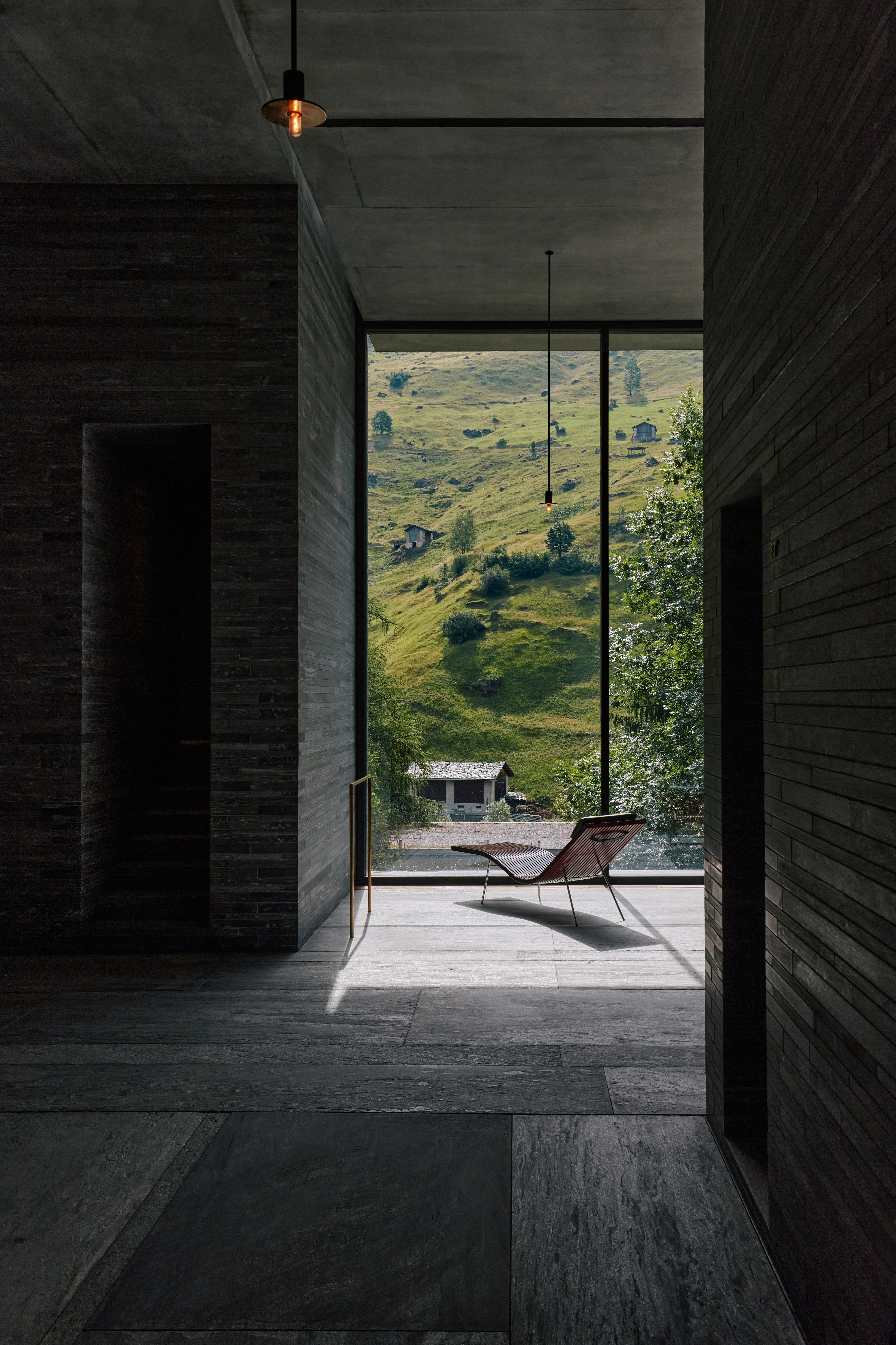 Interior thermal pool at 7132 Therme, Vals, Switzerland