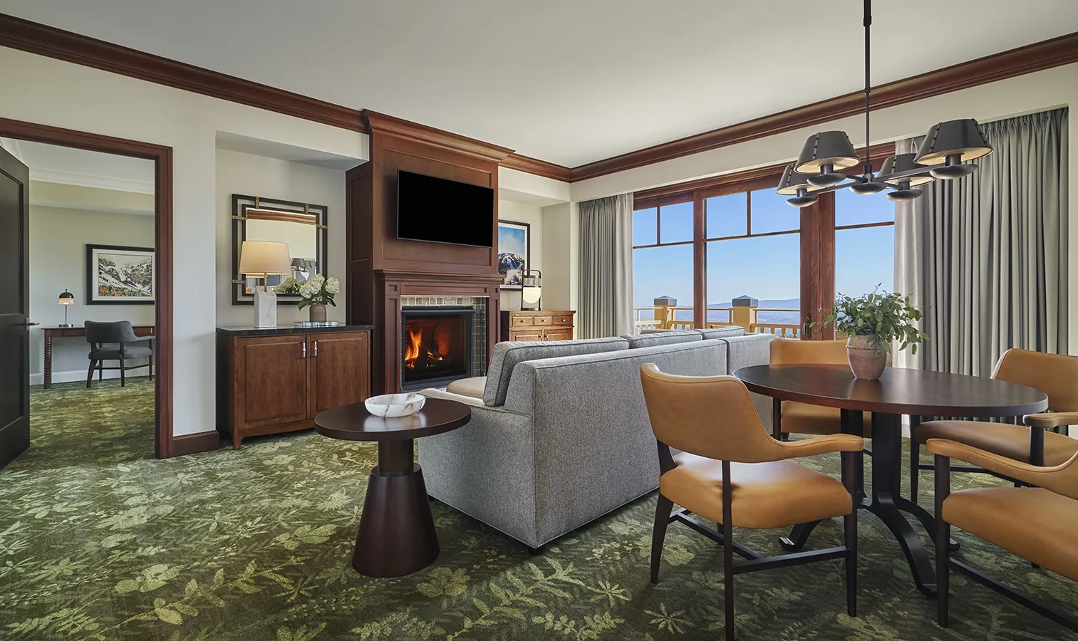 Peak View suite living room at Montage Deer Valley, Utah, USA