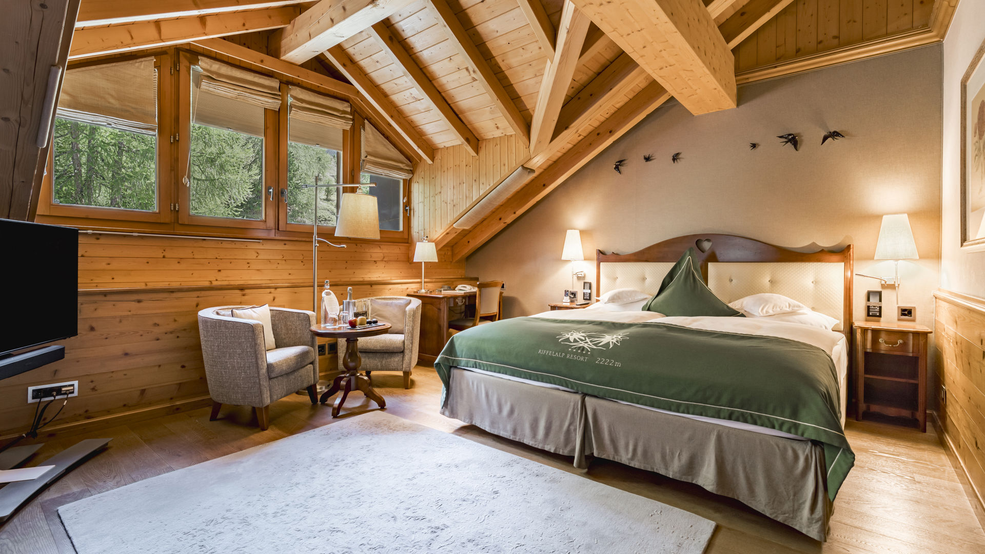 Natur Classic guest room at Riffelalp Resort 2222m, Zermatt, Switzerland