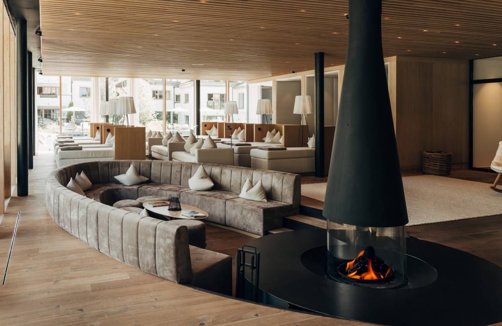 BergSTILLE relaxation room in the waldSPA Lake House at Naturhotel Forsthofgut, Leogang, Austria